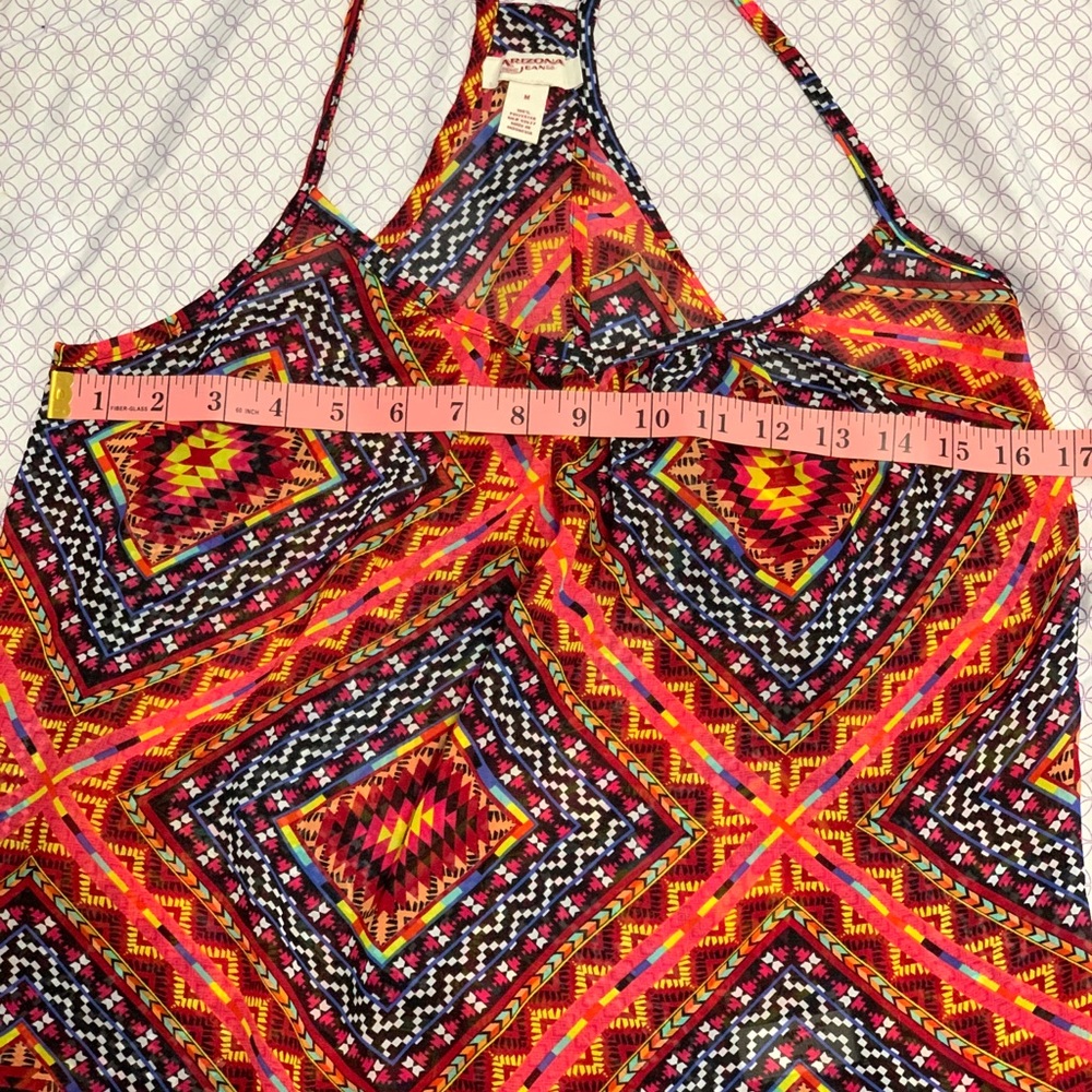 Aztec & Colorful Pattern Tank Top.Open back M - Picture 5 of 15